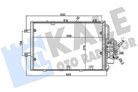 KLİMA KONDENSERİ COMBO-CORSA C-TIGRA AL/AL 588X381X16 93175776 13114011 1850000