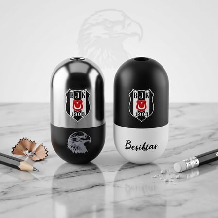 Beşiktaş BJK 1903 Lisanslı Hacıyatmaz Kalemtıraş – Silgili Dengeli Masaüstü Kalemtraş