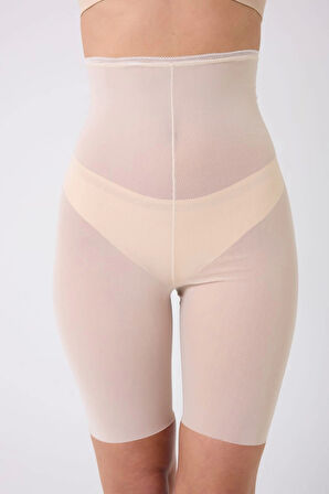 Freshness 0007 Lazer Kesim Tül Yüksek Bel Şort Korse