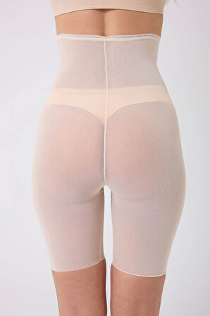 Freshness 0007 Lazer Kesim Tül Yüksek Bel Şort Korse