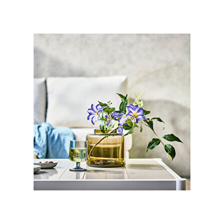 Yapay çiçek, mavi-siyah, 97 cm, clematis, iç-dış mekan