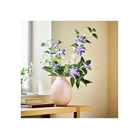 Yapay çiçek, mavi-siyah, 97 cm, clematis, iç-dış mekan