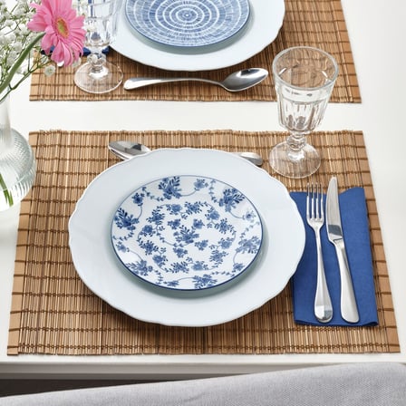 Tatlı Tabağı Seti, Mavi-Beyaz, 18 cm, 4 Parça