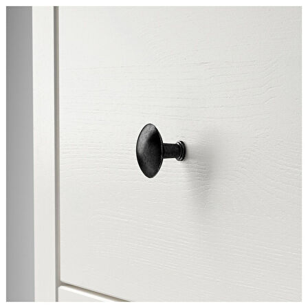 Vitrin, beyaz vernik-açık kahverengi, 90x197 cm