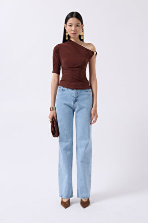 Aksesuar Detay Cutout Bluz