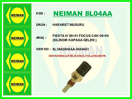 HARARET MUSURU FIESTA 4 1999-2001 FOCUS CAK 1998-2005 SILINDIR KAPAGA GELEN 8L3A6G004AA 5040463