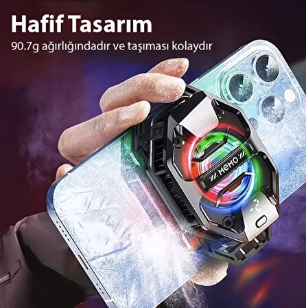 -2 Derece Turbo telefon soğutucu fan Oyun Yayıncı Youtuber için telefon soğutucu Memo