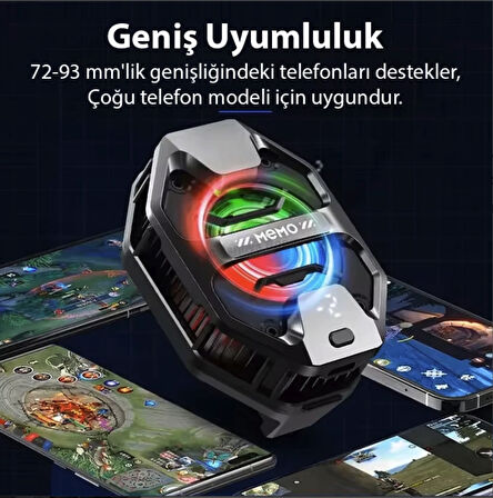 -2 Derece Turbo telefon soğutucu fan Oyun Yayıncı Youtuber için telefon soğutucu Memo