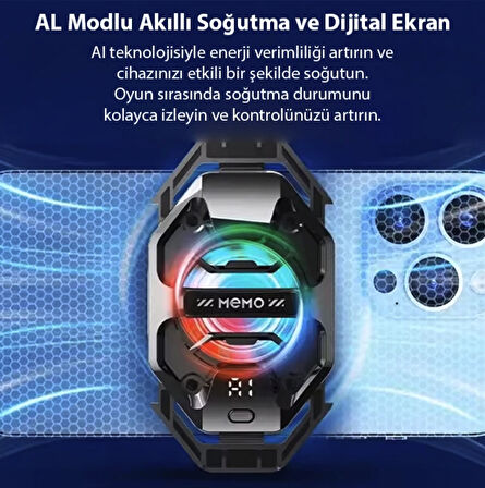 -2 Derece Turbo telefon soğutucu fan Oyun Yayıncı Youtuber için telefon soğutucu Memo