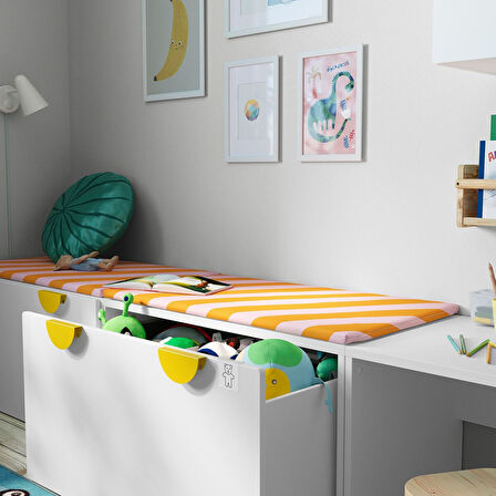 Bank minderi, pembe-sarı, 90x50x3 cm