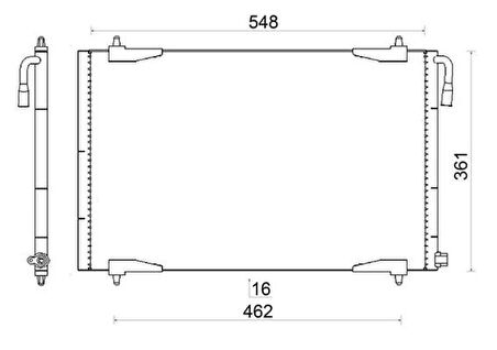 KLİMA RADYATÖRÜ KONDANSER PEUGEOT P206 1998-2009 1.1-1.4-1.6-2.0-1.4HDI-1.6HDI 6455 Y0 6455 W6 6455 W7 6455 109