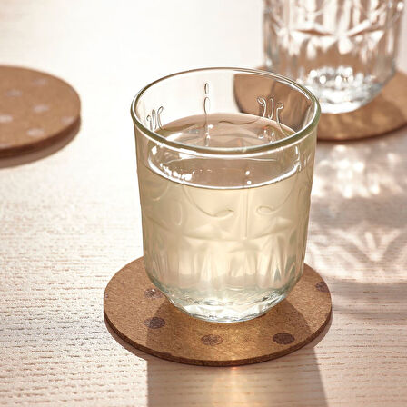 Bardak altlığı, mantar, 10 cm, 4 adet