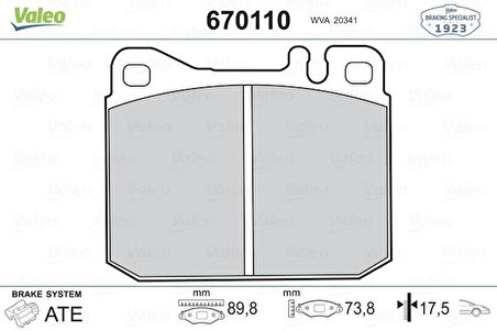 FREN BALATASI ON MERCEDES W123 C123 W126 C126 R107 A0014209920