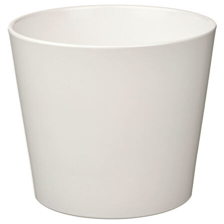 Toprak saksı, beyaz, 12 cm, iç mekan