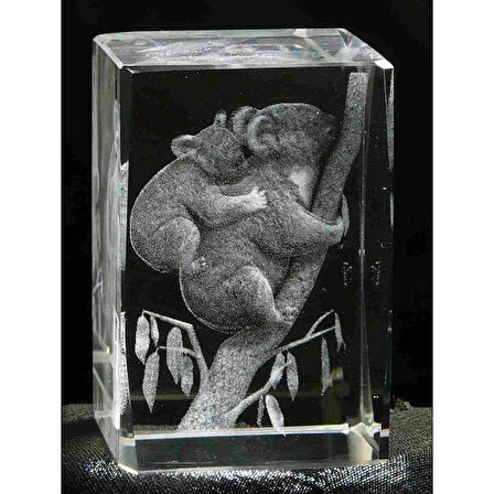 3D Kristal Koala Modeli 