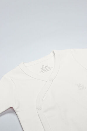 Bistyle Organik Natural Basic Style Kruvaze Yarım Kol Body BS17101 Ekru