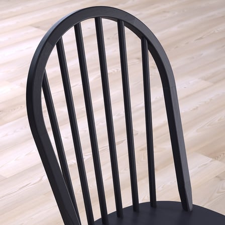 Mutfak masası takımı , çam kahverengi vernikli-siyah, 2 sandalyeli, sabit, 80 cm