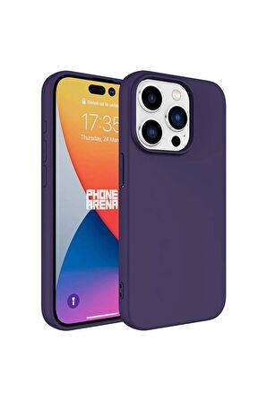 Apple iPhone 15 Pro Max ile Uyumlu Kılıf Kadife Süet İç Yüzey Lansman Renkler Telefon Kılıfı Kapak