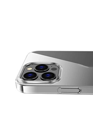 Apple iPhone 15 Pro ile Uyumlu Kılıf Şeffaf Sararmayan Sert TPU Hassas Buton Telefon Kılıfı Kapak