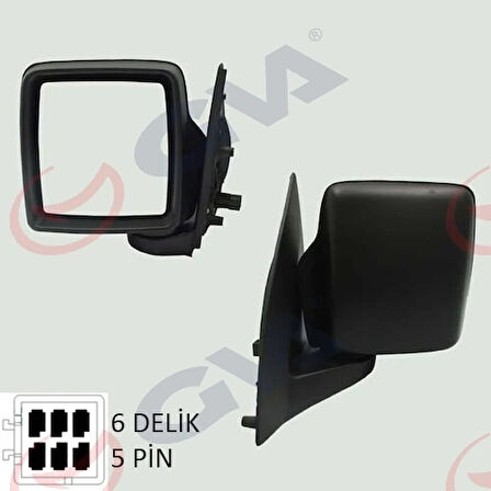 DIŞ DİKİZ AYNASI SOL COMBO C 2001 ELEKTRİKLİ ISITMALI KONVEKS 5 FİŞ VM-965EHL 6428190