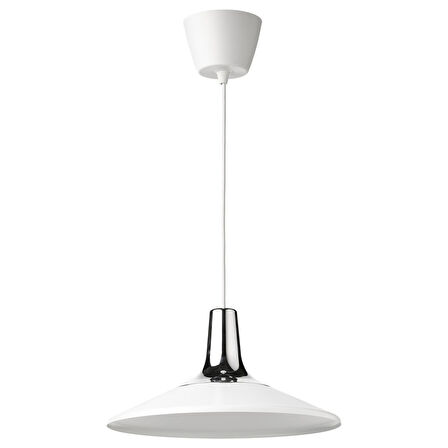 Sarkıt lamba, krom görünümlü-beyaz, 38 cm