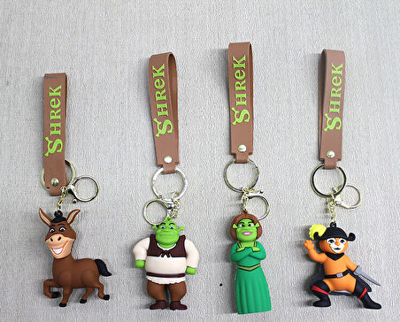 Shrek Karışık Karakterler Silikon Anahtarlık 