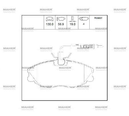 FREN BALATA 406 1995-2004 (FİŞLİ 15 JANT) ÖN 425132