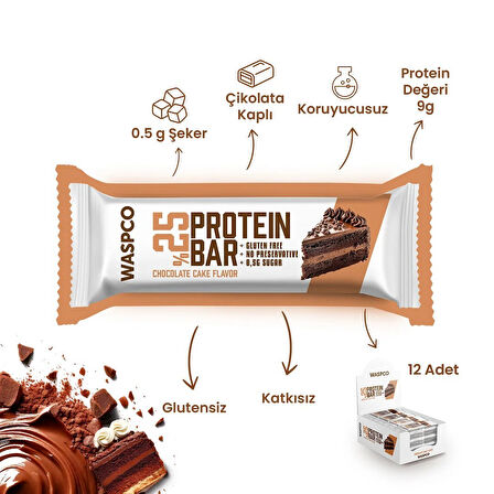 Waspco Çi̇kolatalı Kek Aromalı Protein Bar 36 Gr