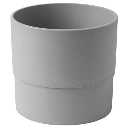 Plastik saksı, gri, 15 cm