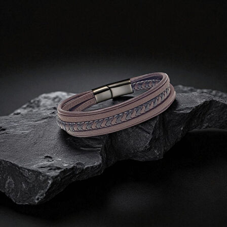  FM Kahve Siyah Çoklu Deri Bileklik 31833B2D4 