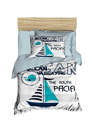 Dijital Baskılı 3d Pamuklu Yenidoğan Bebek Nevresim Takımı South Pasific