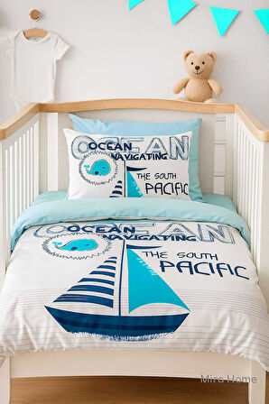 Dijital Baskılı 3d Pamuklu Yenidoğan Bebek Nevresim Takımı South Pasific