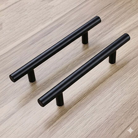 5 ADET Keijo SİYAH 224mm Paslanmaz Kulp (mobilya, dolap kulbu, kulp modeli)