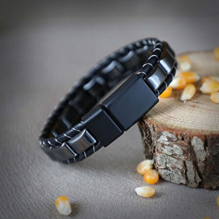   Hematit Örmeli Deri Bileklik 31832B2D8M04 