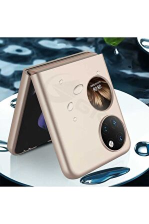 Huawei P50 Pocket ile Uyumlu Kılıf Mat Görünümlü Ultra İnce Telefon Kılıfı Kapak