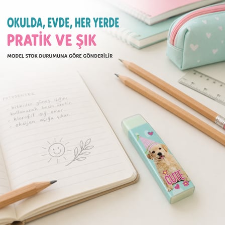 BakGelAl Studio Pets Lisanslı Renkli Silgi Kedi Köpek Desenli Okul Kırtasiye Silgisi 1 Adet
