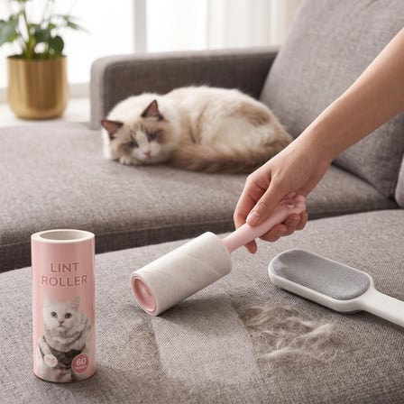 BakGelAl 2’li Kedi Köpek Tüy Toplama Seti – Tüy Toplayıcı Rulo ve Mobilya Koltuk Temizleme Aparatı