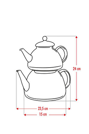 Dore Isaya Dayanıklı Borosilikat Cam Çaydanlık 750 / 1300 ML