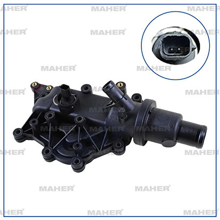 TERMOSTAT MEGANE 3 2008-2015 / FLUENCE 2010-2012 / CLIO 3 2005-2012 / 1.4 165-1.6 165 KOMPLE CONTALI SENSORLU 2 BAGLANTILI 89 CC 8200700092