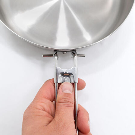 Kamp Paslanmaz Çelik Tava - 1,2 L - 20 cm Çap - 500