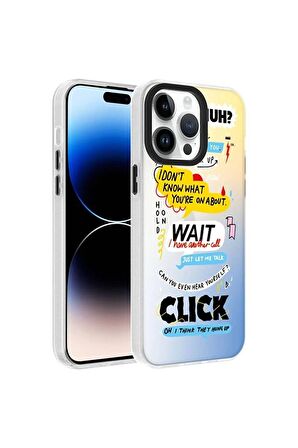 Apple iPhone 14 Pro Uyumlu Kılıf Kelimeler Temalı Telefon Kılıfı Kapak