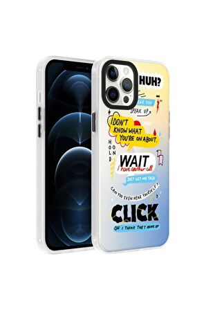 Apple iPhone 12 Pro Uyumlu Kılıf Kelimeler Temalı Telefon Kılıfı Kapak