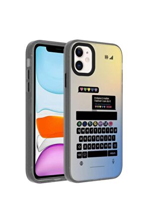 Apple iPhone 12 Uyumlu Kılıf Klavye Temalı Telefon Kılıfı Kapak