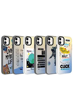 Apple iPhone 12 Uyumlu Kılıf Klavye Temalı Telefon Kılıfı Kapak