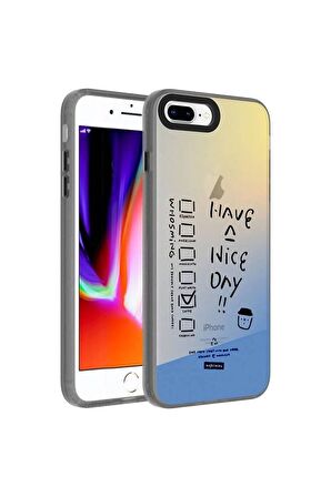 Apple iPhone 8 Plus Uyumlu Kılıf İyi Günler Temalı Telefon Kılıfı Kapak