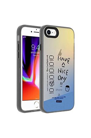 Apple iPhone SE 2020 Uyumlu Kılıf İyi Günler Temalı Telefon Kılıfı Kapak