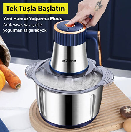 5 Lt Çelik Çok fonksiyonlu hamur yoğurma kıyma makinası blender Meyve doğrayıcı rondo