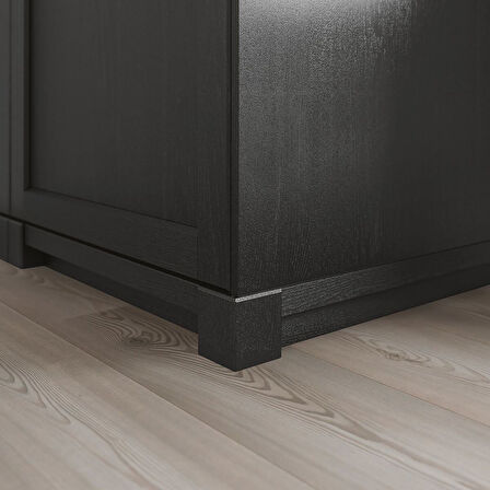 Süpürgelik, siyah boyalı, 220 cm