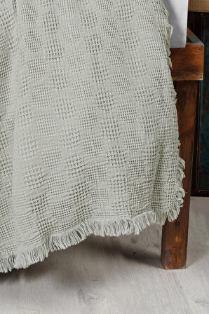 Kanz Bebek Waffle Müslin Nakışlı Pike Knz-021 Bubble Yeşil