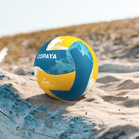 Hibrit Plaj Voleybolu Topu - Sarı / Mavi - 500